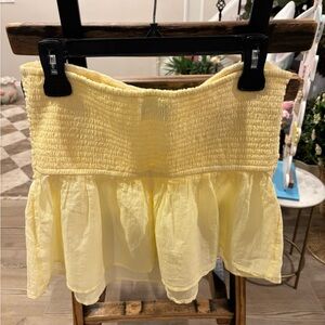 Hollister Light Yellow Tube Top - size Large and Extra Large Available - NWOT